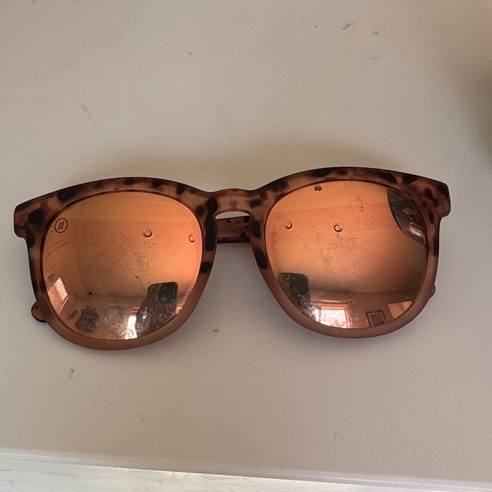 Tortoise Shell Sunglasses with Orange Lenses